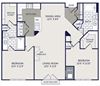 2 bedroom floor plan a 2 bedroom floor plan a at The Residences at Congressional Village, Maryland, 20852